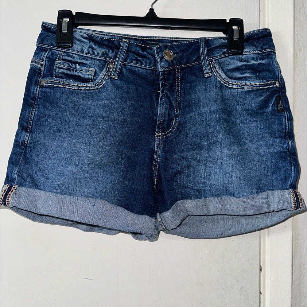 Silver Jean Shorts